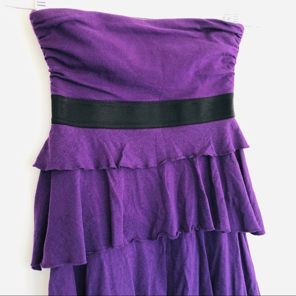 EXPRESS Purple Strapless Micro-Mini Dress - Picture 2 of 8